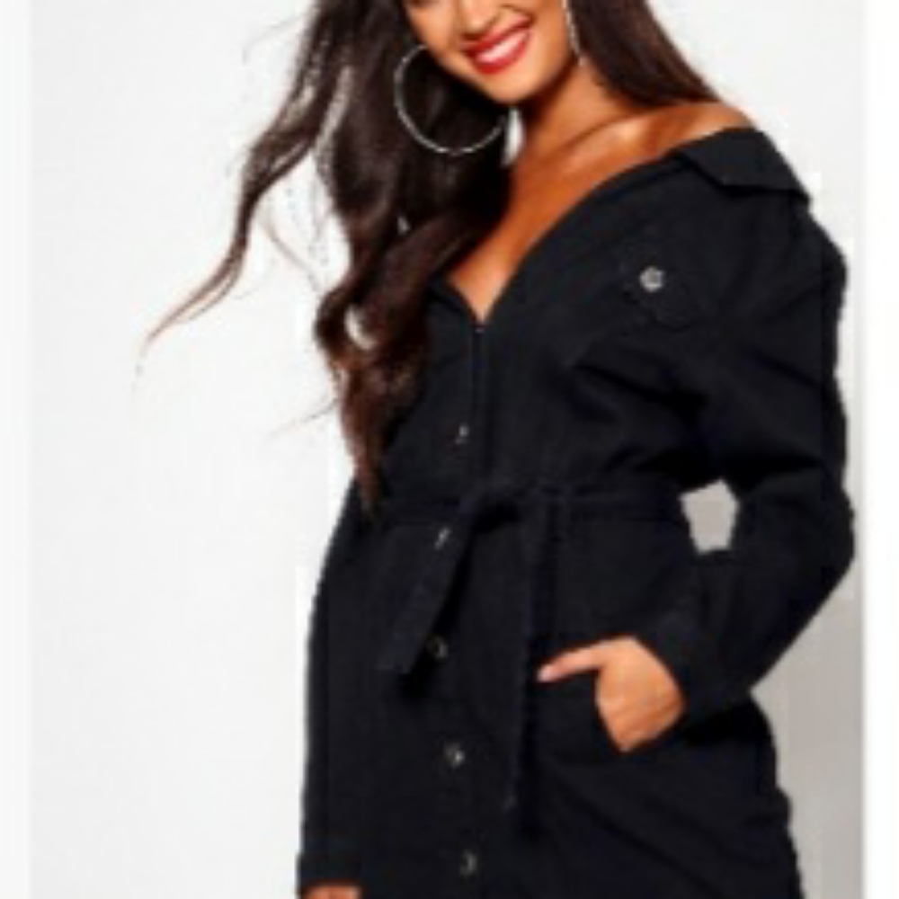 Black off the shoulder dress